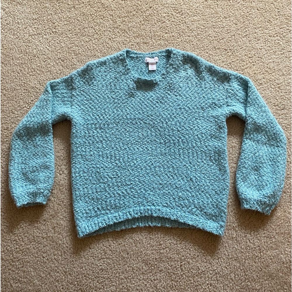Yet Again Blue Fluffy Sweater